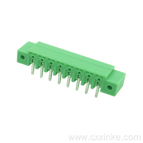 Plug-in type PCB terminal block angled header with fixing screw